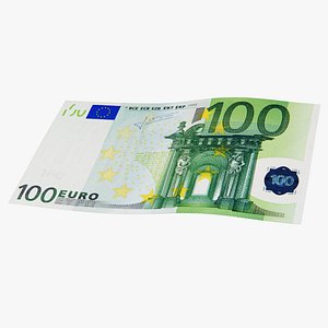 100 euro banknote bank 3D
