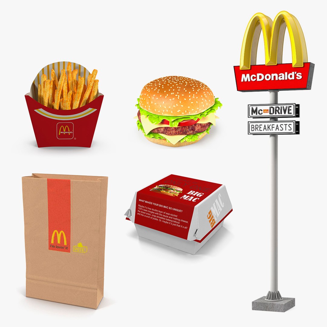 McDonalds Food Collection 2 3D model preview