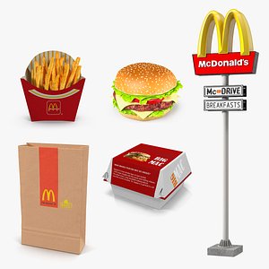 3D model McDonalds Food Collection 2