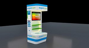 3D 3X3 STAND WITH PRODUCT DISPLAY model