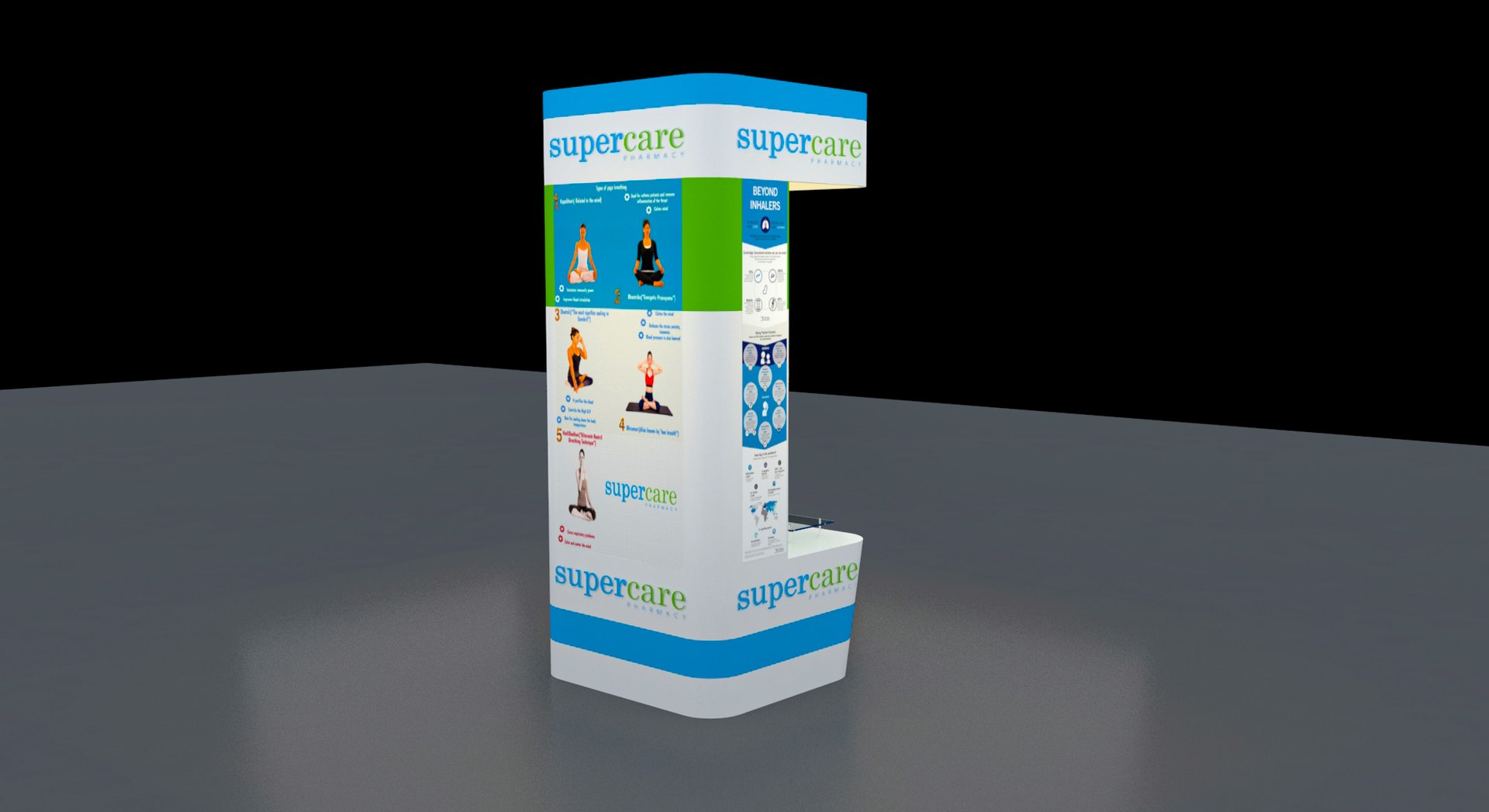 3D 3X3 STAND WITH PRODUCT DISPLAY Model - TurboSquid 1781110