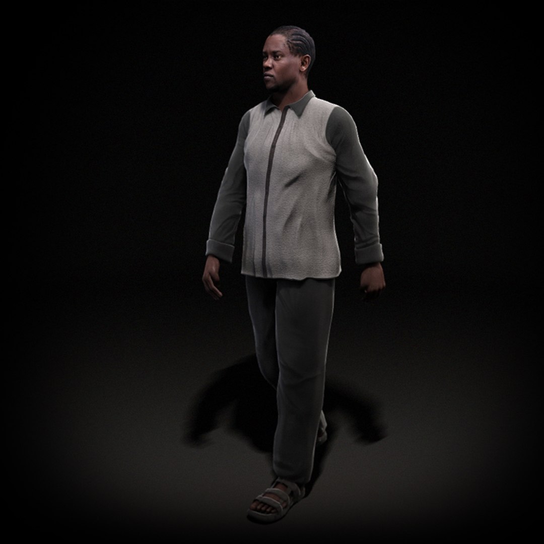 human rigged 3d model