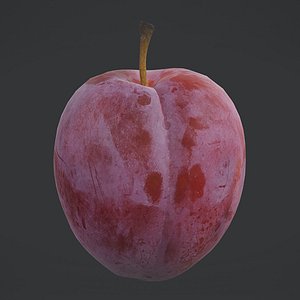 3D Fruit Japanese plum Low Poly
