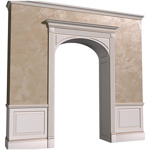3D Interior Arched Opening Door Portal Arched doorway