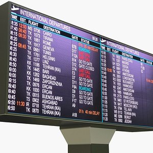 airport departures 3D model