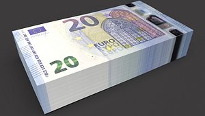 20 euro Banknotes Bill obj model