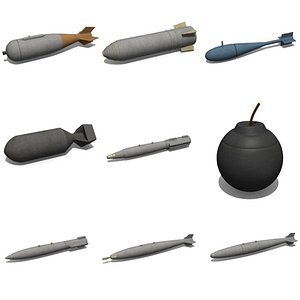 bombs 3d dxf