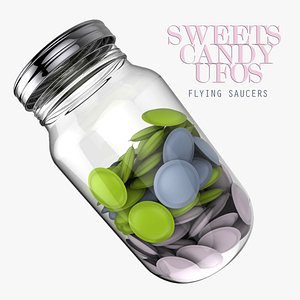 ufo candy jar 3d obj