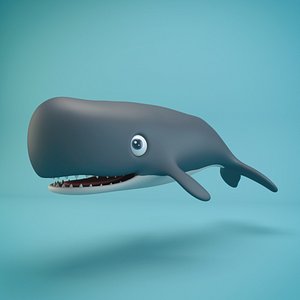 cartoon whale 3D