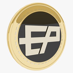 3D Etherparty Cryptocurrency Gold Coin
