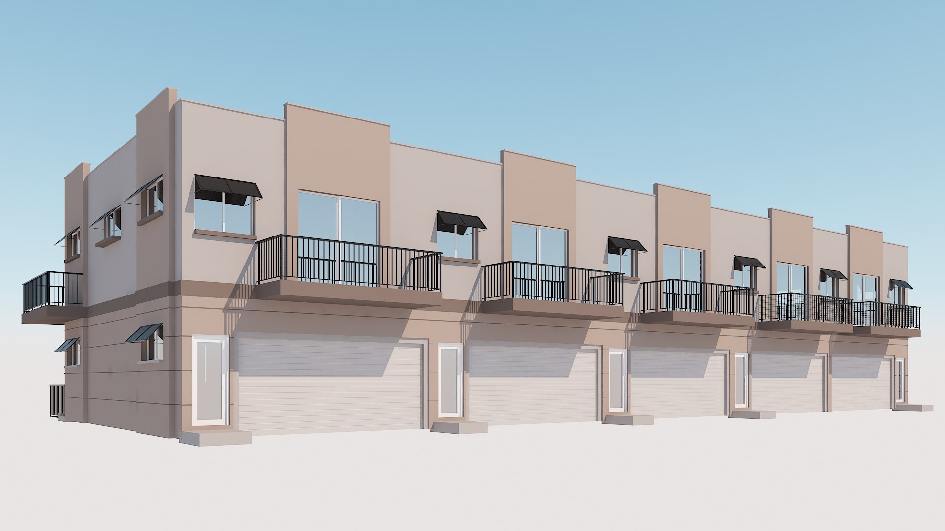 3D Town House Townhouse Model - TurboSquid 1615893