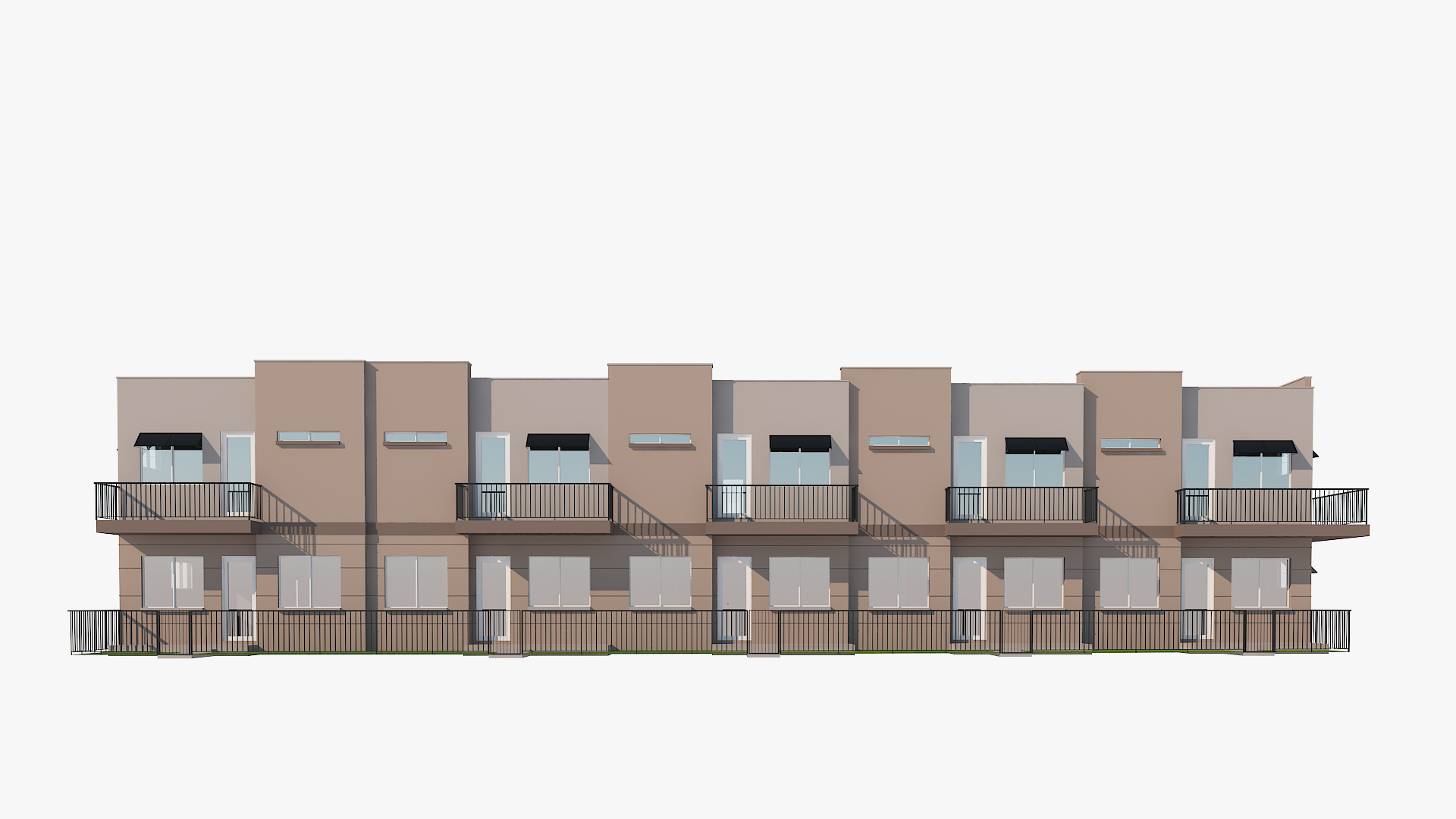 3D Town House Townhouse Model - TurboSquid 1615893