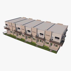 3D town house townhouse model