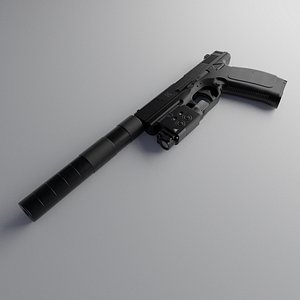 3D model russian pl-15 pistol attachments