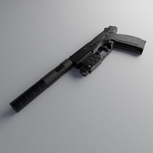 PL-15 pistol with attachments