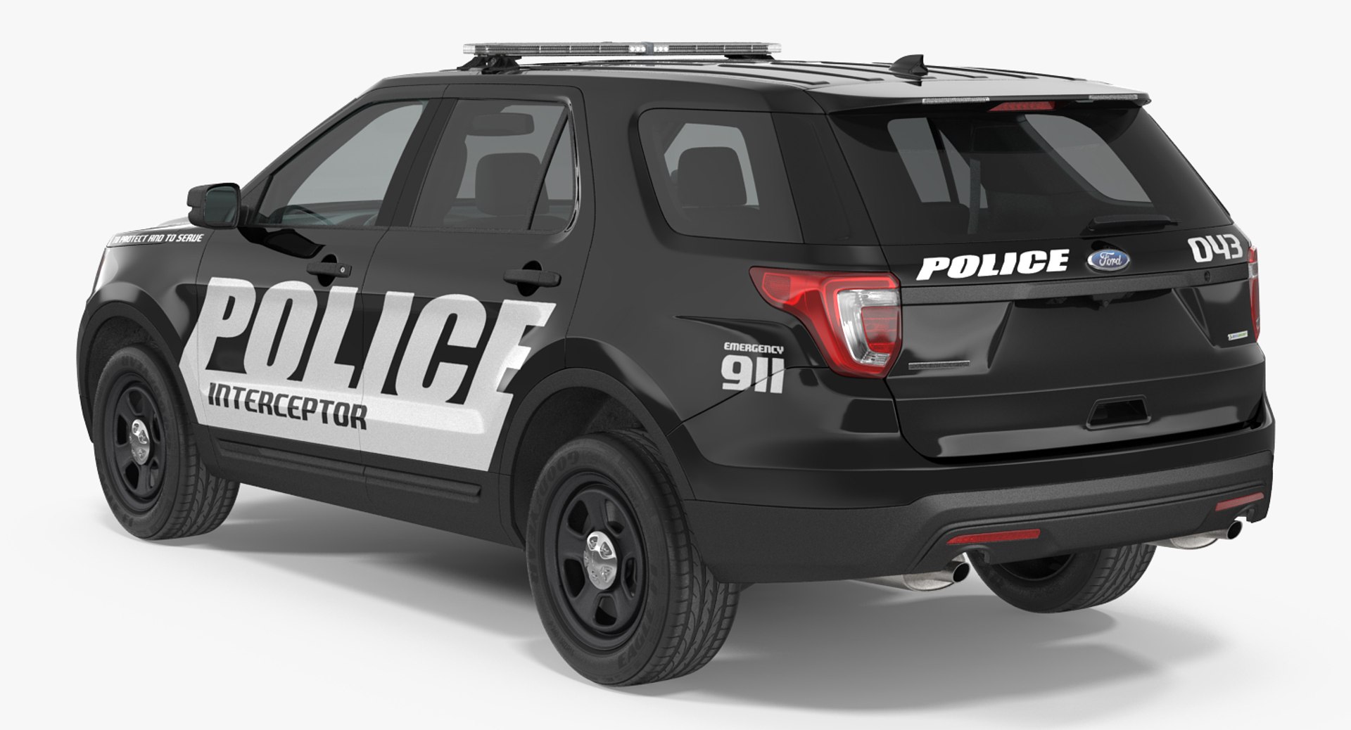 police interceptor unit 2016 3d model