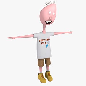 funny cartoon son 3D model