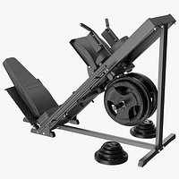 Leg Press and Hack Squat Machine with Plates Set