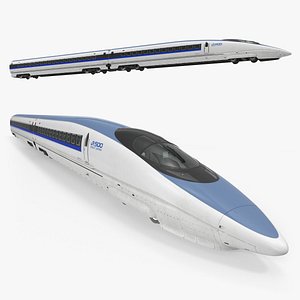 speed train shinkansen 500 3D