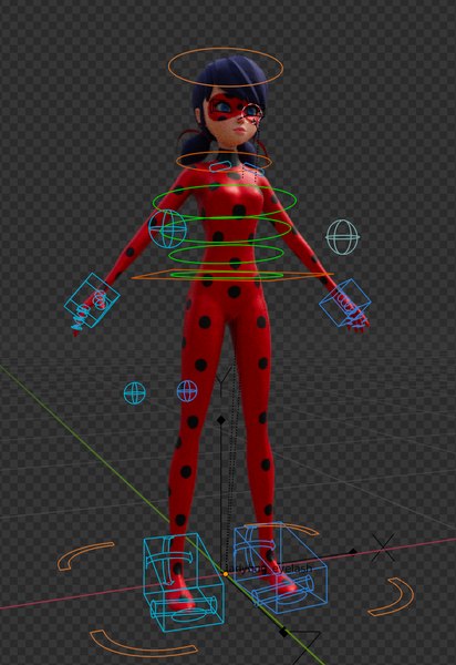 Miraculous LadyBug Animated Rigged3Dモデル - TurboSquid 1935157