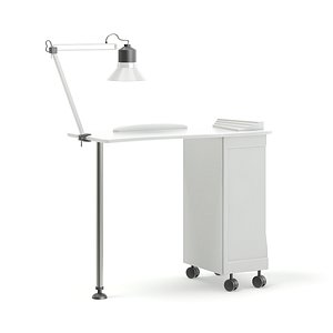 3D white manicure table