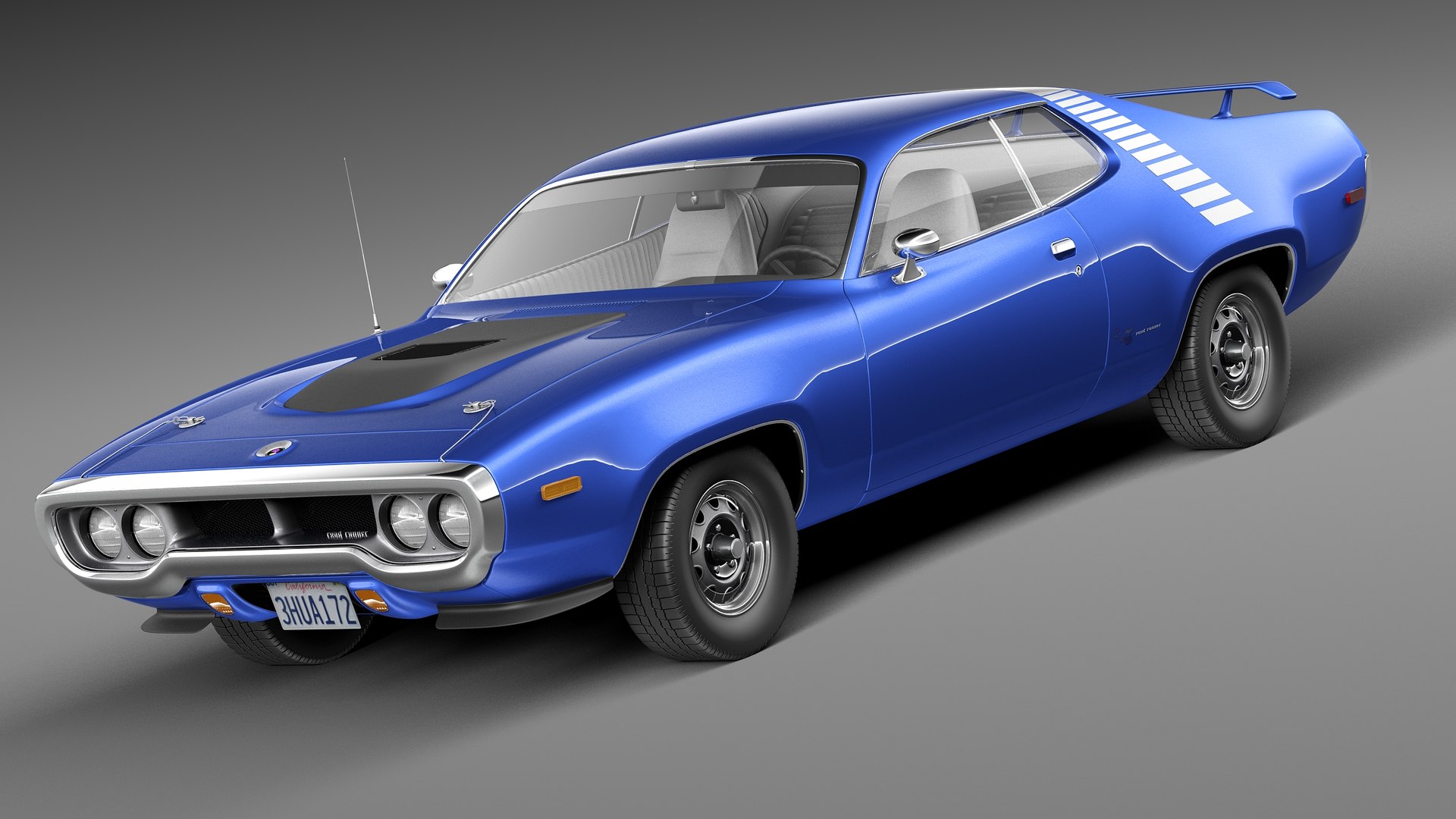 modelo 3d Plymouth Road Runner GTX 1971-1975 - TurboSquid 720478, image size:1920x1080
