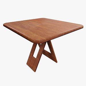 3D Wooden Folding Indoor or Outdoor Table