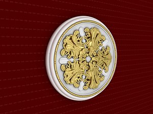 3D rosette decorative molding model