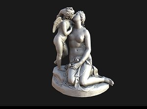 3d model venus kissing cupid