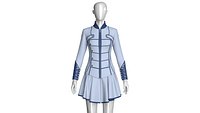 Girls Tactical Zip-Up Ruffled Mini Dress