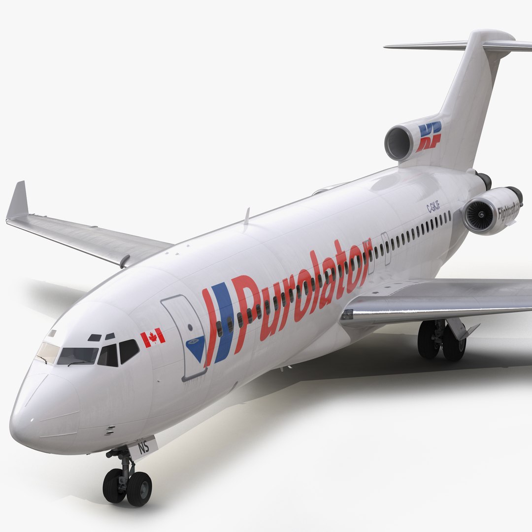 Boeing 727-100 Private Kelowna 3D model preview