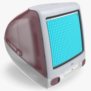 3D model Apple iMac G3 Red