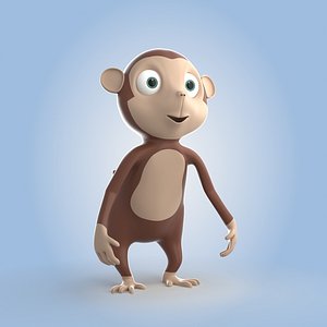 Macaco desenho animado Modelo 3D $10 - .obj .fbx - Free3D