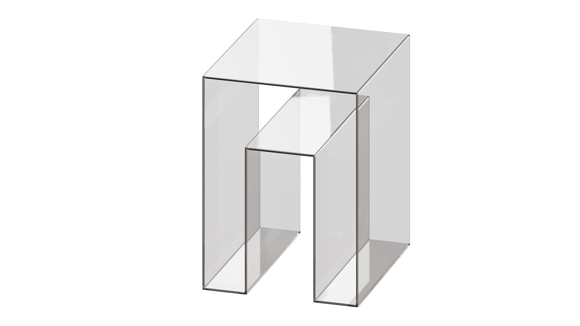 Square Acrylic Side Table - Acrylic - Storage 3D - TurboSquid 2387697