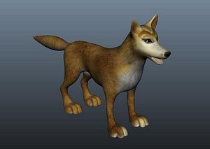 Cartoon Fox animal suitable for Ar VR project Mammal