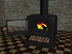 fireplace 3d max