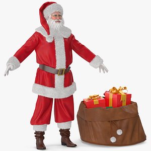 Santa Claus with Open Bag 2 3D model