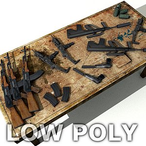 3d weapons pack 01 model