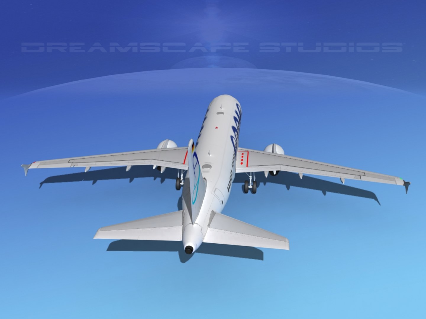 3d scale airbus a319 model