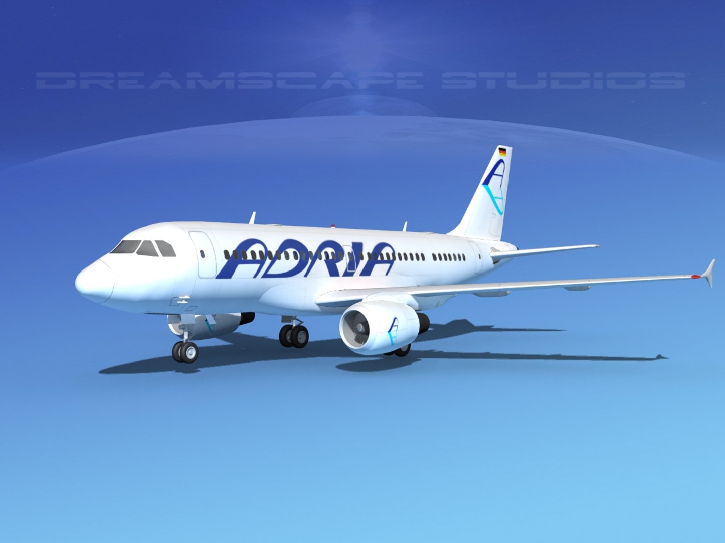 3d Scale Airbus A319 Model