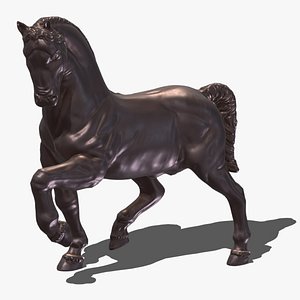 Horse Statue Low Poly PBR Realistic 3D model
