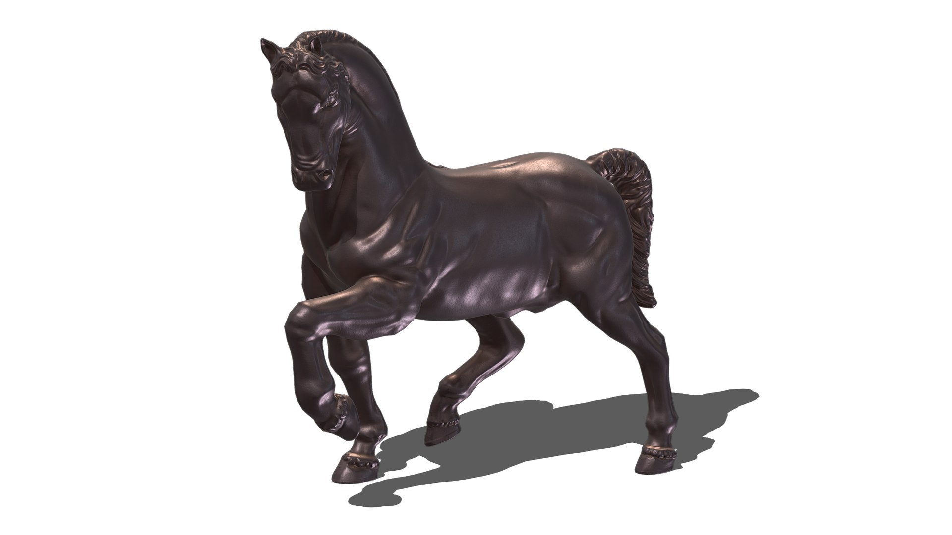 Horse Statue Low Poly PBR Realistic 3D model TurboSquid 1973771