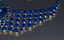 collier de luxe en or et boucles d'oreilles avec pierres de saphir