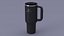 Taza de viaje con aislamiento Stanley negra abierta