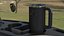 Taza de viaje con aislamiento Stanley negra abierta