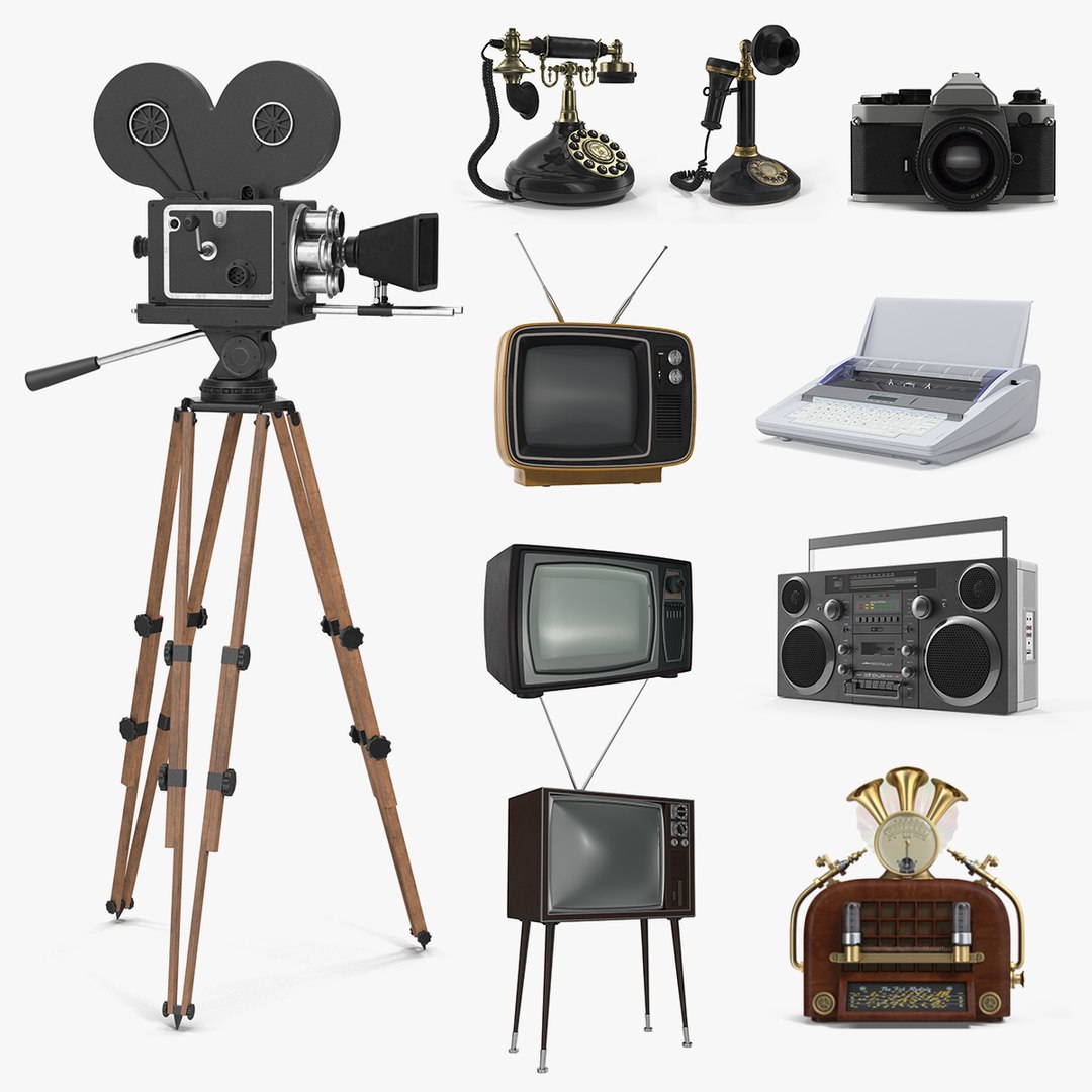 Retro Electronics 3D Models Collection 3 3D model preview