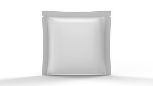 Sachet 120x120mm - 3 Seals packaging mockup 3D