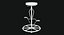 3D bicycle wheel bar stool model