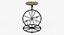 3D bicycle wheel bar stool model