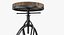 3D bicycle wheel bar stool model